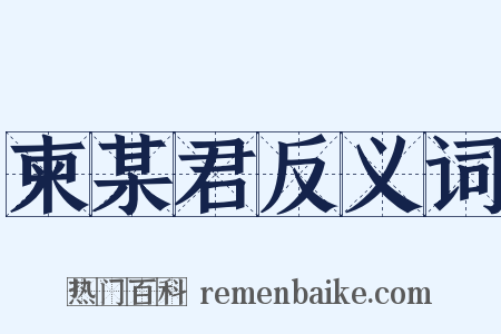 柬某君反义词是什么意思的图片